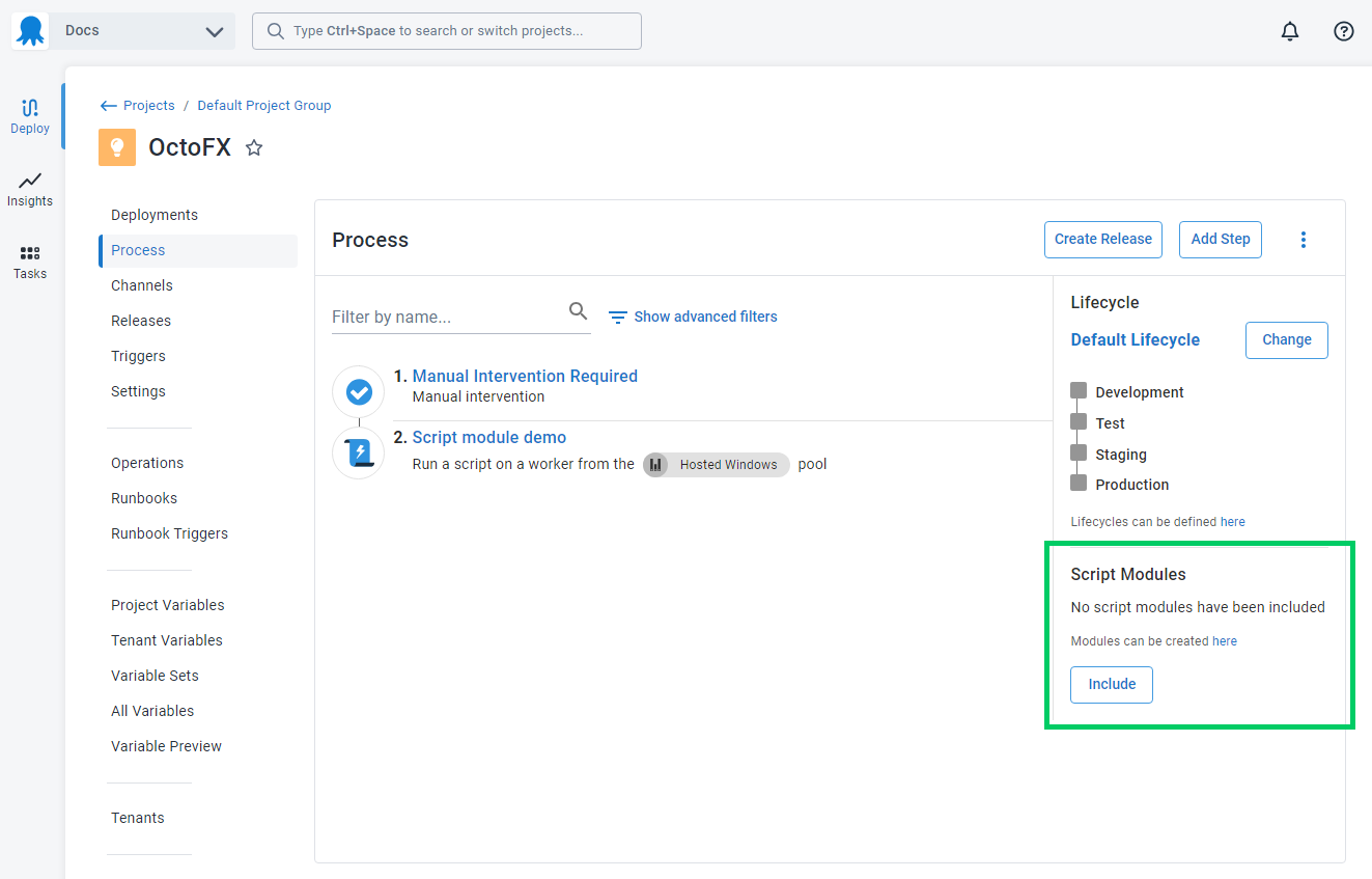 Script Modules Deployment